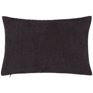 Throw Pillow Cover Corduroy Corn Striped Cushion Cover, Dark Brown 12" x 18"